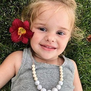 Pearl Play Necklace - Silicone Pearl Beads, Girl Jewelry, Toddler Necklace, Kid Fidget Necklace, Sensory Jewelry, Little Girl Gift, Dress Up