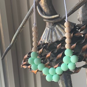 MINT mod Kids’ Necklace - Sensory Jewelry, Fidget Jewels, Silicone Beads, Girls Dress Up, Gift for Girl, Easter Basket Present