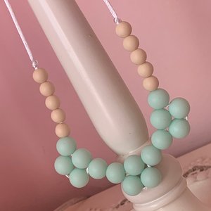 MINT mod Kids’ Necklace - Sensory Jewelry, Fidget Jewels, Silicone Beads, Girls Dress Up, Gift for Girl, Easter Basket Present