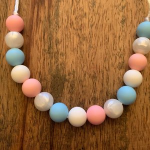 COTTON CANDY Kids’ Necklace - Sensory Jewelry, Fidget Jewels, Silicone Beads, Girls Dress Up, Girl Birthday Gift, Birthday Girl