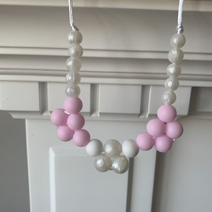 PINKY mod Kids’ Necklace - Sensory Jewelry, Girl Fidget Jewels, Silicone Beads, Girls Dress Up, Gift for Girl
