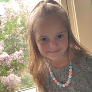 COTTON CANDY Kids’ Necklace - Sensory Jewelry, Fidget Jewels, Silicone Beads, Girls Dress Up, Girl Birthday Gift, Birthday Girl