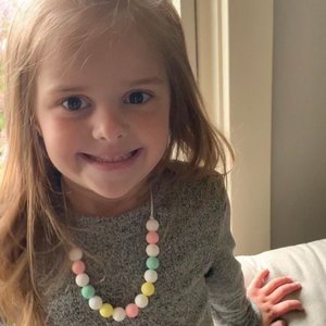 Play Necklace SWEETMINT - Silicone Necklace, Girl Jewelry, Little Girl Gift, Dress Up Necklace, Birthday Toddler