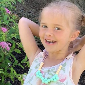 MINT mod Kids’ Necklace - Sensory Jewelry, Fidget Jewels, Silicone Beads, Girls Dress Up, Gift for Girl, Easter Basket Present