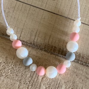 Necklace {BALLERINA BEBE} 4 Kids - Sensory Jewelry, Fidget Jewels, Silicone Beads, Dress Up, Girl Birthday Gift, Pretend Play, Dance Recital