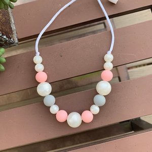 Necklace {BALLERINA BEBE} 4 Kids - Sensory Jewelry, Fidget Jewels, Silicone Beads, Dress Up, Girl Birthday Gift, Pretend Play, Dance Recital