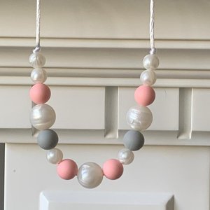 Necklace {BALLERINA BEBE} 4 Kids - Sensory Jewelry, Fidget Jewels, Silicone Beads, Dress Up, Girl Birthday Gift, Pretend Play, Dance Recital