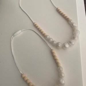 Necklace (3 PC) MOMMY & ME Pearl Set - with extra toddler necklace