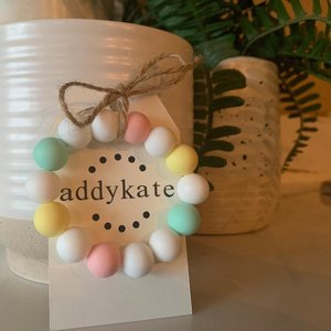 Stretch Bracelet {SWEETMINT} for Kids - Silicone Beads, Toddler Bracelet, Fidget Toy, Sensory, Play Jewelry, Birthday Gift