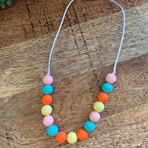 Play Necklace {PLAYTIME} - Silicone Colorful Beads, Girl Jewelry, Sensory Necklace, Dress Up, Pretend Play, Girl Gift, Fidget Jewels