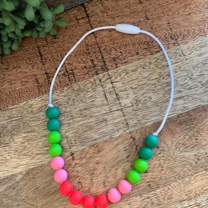 Play Necklace WATERMELON - Silicone Pearl Beads, Girl Jewelry, Sensory Necklace, Dress Up, Pretend Play, Girl Gift, Fidget Jewels