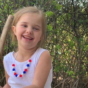 Kids’ Necklace Red White & Blue - Independence Day USA, Girl Jewelry, Toddler Necklace, Patriotic Necklace, 4th of July Necklace