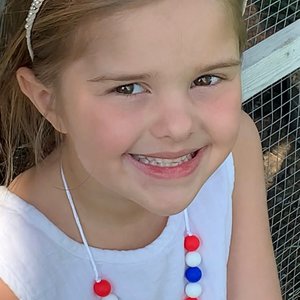 Kids’ Necklace Red White & Blue - Independence Day USA, Girl Jewelry, Toddler Necklace, Patriotic Necklace, 4th of July Necklace