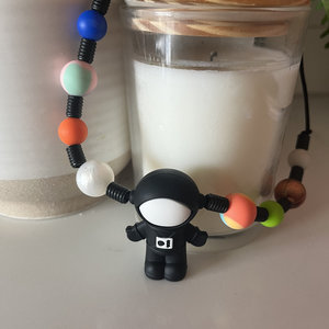 OUTERSPACE Fidget Necklace - Play Necklace Kids, Silicone Toy, Astronaut, Planets, Space, Boy Sensory Necklace, Fidget, Infiniti Beyond