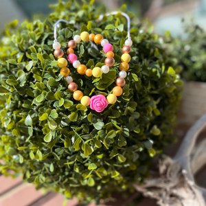 Jewelry Set {BEAUTY} - Kids Play Necklace & Bracelet, Silicone Pearl, Girl Gift, Princess Dress Up, Birthday, Christmas, Stocking Stuffer