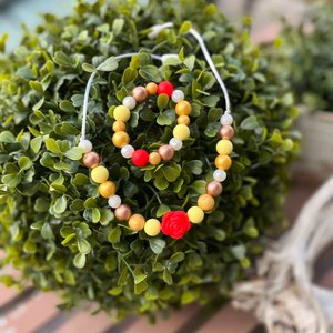 Jewelry Set {BEAUTY} - Kids Play Necklace & Bracelet, Silicone Pearl, Girl Gift, Princess Dress Up, Birthday, Christmas, Stocking Stuffer