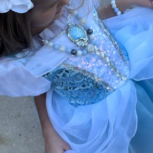 Jewelry Set {GLASS SLIPPER} - Kids Play Necklace & Bracelet, Silicone Pearl, Girl Jewelry, Princess Dress Up, Stocking, Birthday Gift