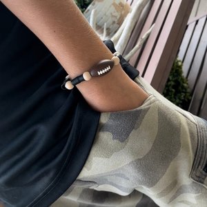 Kid's Bracelet {TOUCHDOWN} - Play Stretch Bracelet, Silicone Fidget Toy, Boy Sport, Birthday Gift, Football, Guy Jewelry, Stocking Stuffer
