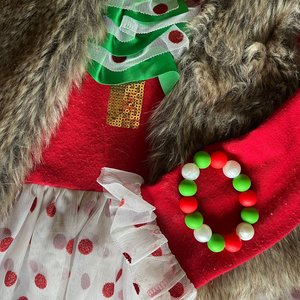 Stretch Bracelet {ELF} for Kids - Silicone Bead, Toddler Jewels, Fidget Toy, Sensory, Christmas Gift, Little Girl Dress Up, Stocking Stuffer