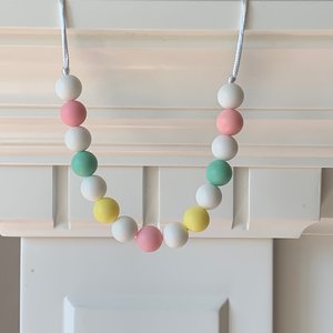 Play Jewelry Set {SWEETMINT} Silicone Necklace & Stretch Bracelet, Little Girl Gift, Princess, Dress Up Beads, Birthday, Toddler, Jewels