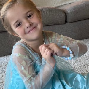 Jewelry {ICE PRINCESS} Set - Kids Play Necklace & Bracelet, Silicone Pearl, Girl Jewelry, Princess Dress Up, Stocking, Birthday Gift