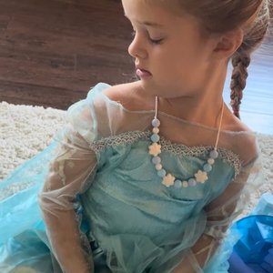 Jewelry {ICE PRINCESS} Set - Kids Play Necklace & Bracelet, Silicone Pearl, Girl Jewelry, Princess Dress Up, Stocking, Birthday Gift