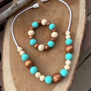 Necklace {ARABIAN NIGHTS} for Kids, Sensory Jewelry, Fidget Jewels, Silicone Beads, Girls Dress Up, Princess ENCHANTED Collection
