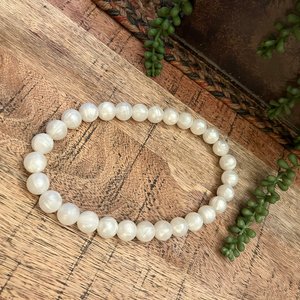 Designer Dog Necklace {PEARL} - New Puppy, Elastic Stretch Jewelry, Metallic Shimmer Silicone Beads, Doggy Collar, Accessory Gift, Birthday