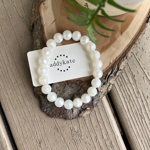Designer Dog Necklace {DAINTY PEARL} - Stretch Collar, Silicone Beads, Teacup Pup, New PUPPY Jewels, Pearls, Doggy Accessory, Gift