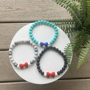Designer Kitty Necklace {tuxedoBOW} - Stretch Collar, Silicone Beads, New Kitten Jewels, Cat Pearls, Pet Accessory, Rescue Shelter Gift
