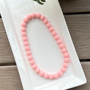 Designer Dog Necklace {PINK-A-BLUE} - Elastic Stretch Jewelry, Silicone Beads, Doggy Collar, New Puppy, Photo Prop, Accessory, Pet Present