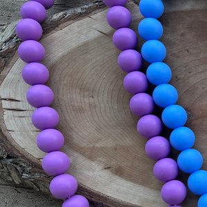 Designer Dog Necklace {PURPLE RAIN} - Elastic Stretch Jewelry, Silicone Beads, Doggy Collar, New Puppy, Photo Prop, Accessory, Pet Present