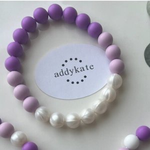 Designer Dog Necklace {LAVENDER} - Stretch Dainty Silicone Beads, Teacup Pup, New PUPPY Jewels, Pearls, Doggy Collar Accessory, Gift