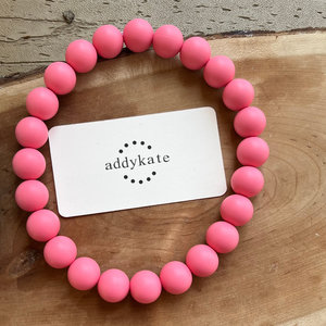 Designer Dog Necklace {PUPPYLOVE} - Elastic Stretch Jewelry, Silicone Beads, Doggy Collar Accessory, New Puppy, Photo Prop, Pet Present