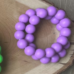 Designer Dog Necklace {LIGHTBRIGHT} - Elastic Stretch Jewelry, Silicone Beads, Doggy Collar, New Puppy, Photo Prop, Accessory, Pet Present