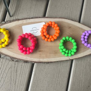 Designer Dog Necklace {LIGHTBRIGHT} - Elastic Stretch Jewelry, Silicone Beads, Doggy Collar, New Puppy, Photo Prop, Accessory, Pet Present