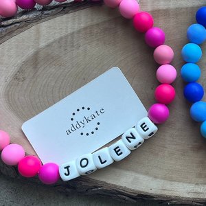Dog Necklace {CUSTOM} Designer - Elastic Stretch Jewelry, Silicone Beads, Doggy Collar, New Puppy, Photo Prop, Accessory, Pet Present