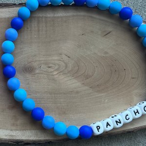 Dog Necklace {CUSTOM} Designer - Elastic Stretch Jewelry, Silicone Beads, Doggy Collar, New Puppy, Photo Prop, Accessory, Pet Present