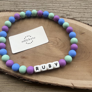 Dog Necklace {CUSTOM} Designer - Elastic Stretch Jewelry, Silicone Beads, Doggy Collar, New Puppy, Photo Prop, Accessory, Pet Present