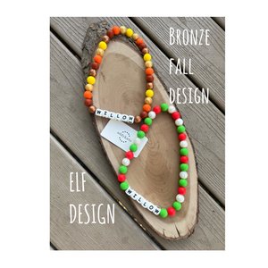 Dog Necklace {CUSTOM} Designer - Elastic Stretch Jewelry, Silicone Beads, Doggy Collar, New Puppy, Photo Prop, Accessory, Pet Present