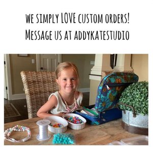 Play Jewelry {CUSTOM} Necklace + Stretch Bracelet Gift Set - Silicone Fidget Toy, Choose Colors, Design Your Own, Personalized Name