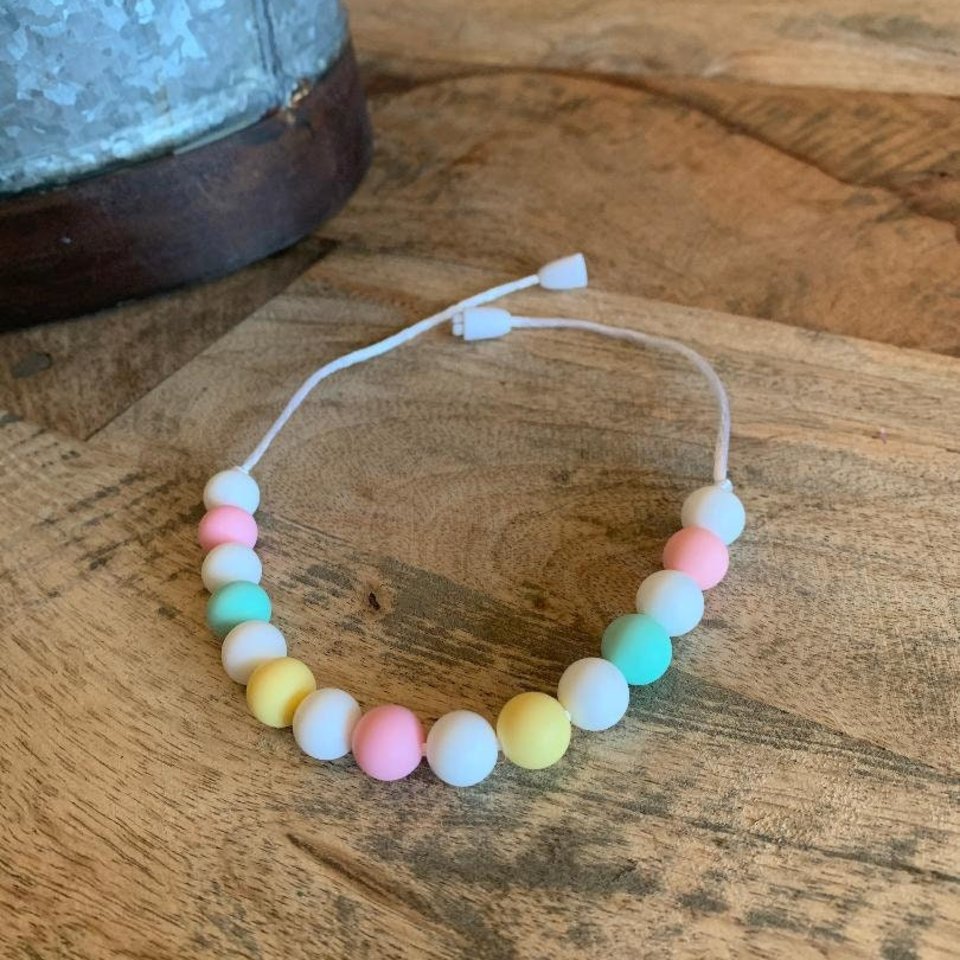 Play Necklace SWEETMINT - Silicone Necklace, Girl Jewelry, Little Girl Gift, Dress Up Necklace, Birthday Toddler