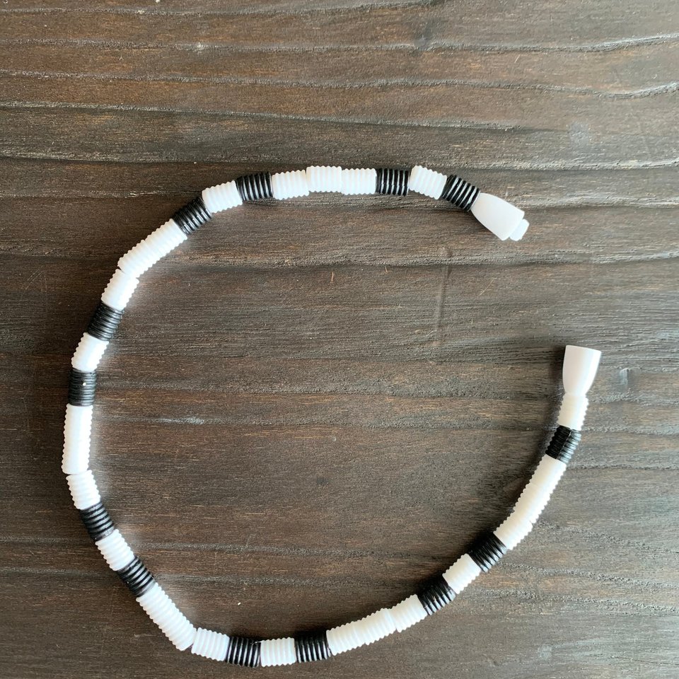 Kid's Necklace WHITE - Kids Play Necklace, Silicone Fidget Toy, Beach Bum Necklace, Boy Necklace, Shell Inspired, Easter Basket