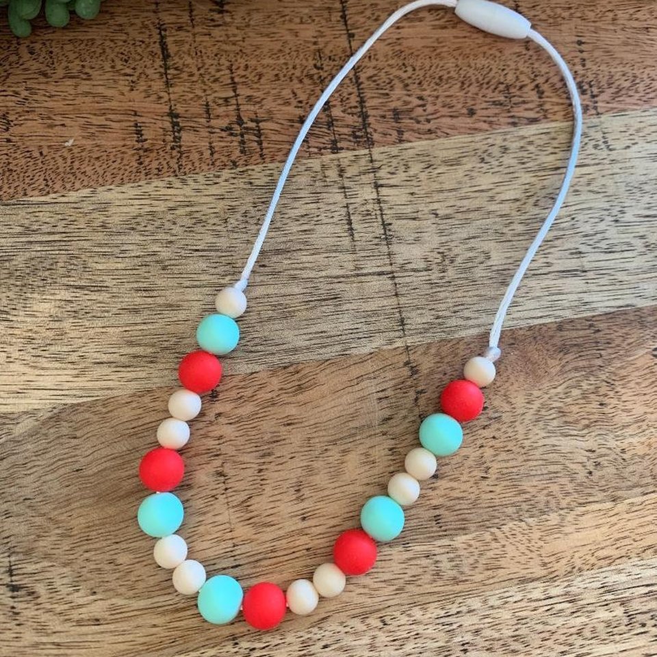 Play Necklace {JUJUBEE} - Silicone Colorful Beads, Girl Jewelry, Sensory Necklace, Dress Up, Pretend Play, Girl Gift, Fidget Jewels