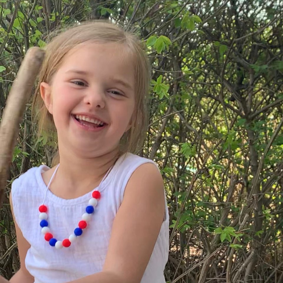 Kids’ Necklace Red White & Blue - Independence Day USA, Girl Jewelry, Toddler Necklace, Patriotic Necklace, 4th of July Necklace