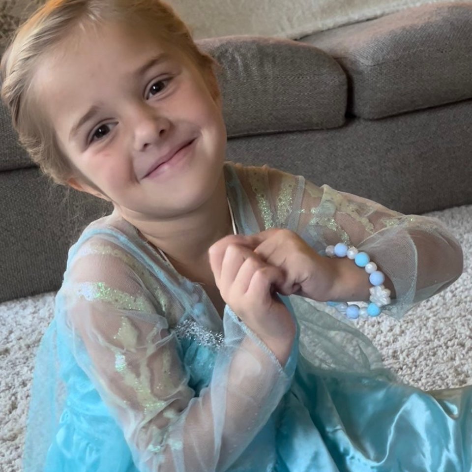 Jewelry {ICE PRINCESS} Set - Kids Play Necklace & Bracelet, Silicone Pearl, Girl Jewelry, Princess Dress Up, Stocking, Birthday Gift