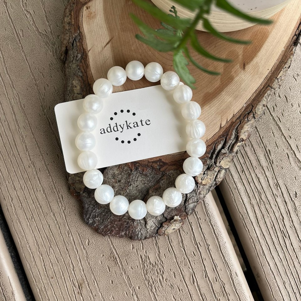 Designer Dog Necklace {DAINTY PEARL} - Stretch Collar, Silicone Beads, Teacup Pup, New PUPPY Jewels, Pearls, Doggy Accessory, Gift