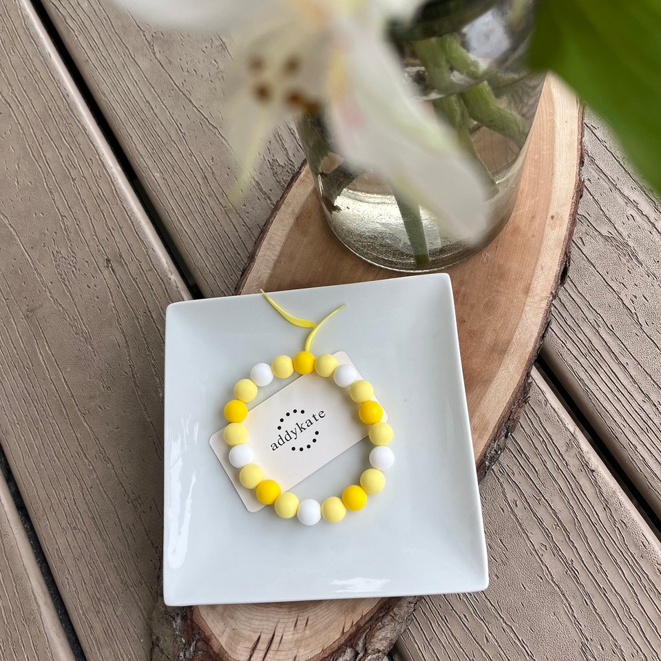 Designer Kitty Necklace {SUNSHINE}-Stretch Collar, Silicone Bead, New Kitten Jewels, Cat Pearls, Pet Accessory, Shelter Rescue Gift