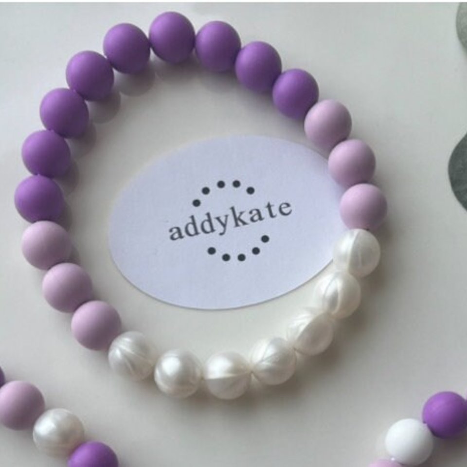Designer Dog Necklace {LAVENDER} - Stretch Dainty Silicone Beads, Teacup Pup, New PUPPY Jewels, Pearls, Doggy Collar Accessory, Gift