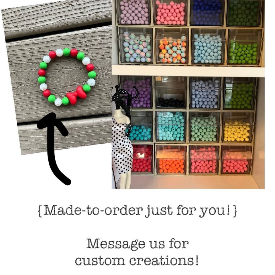 Designer Dog Necklace {LUCKYDOG} - Stretch Collar Accessory, Silicone Beads, PUPPY Jewels, Green Doggy,Pup Party, St.Patty's Day Pet Jewelry